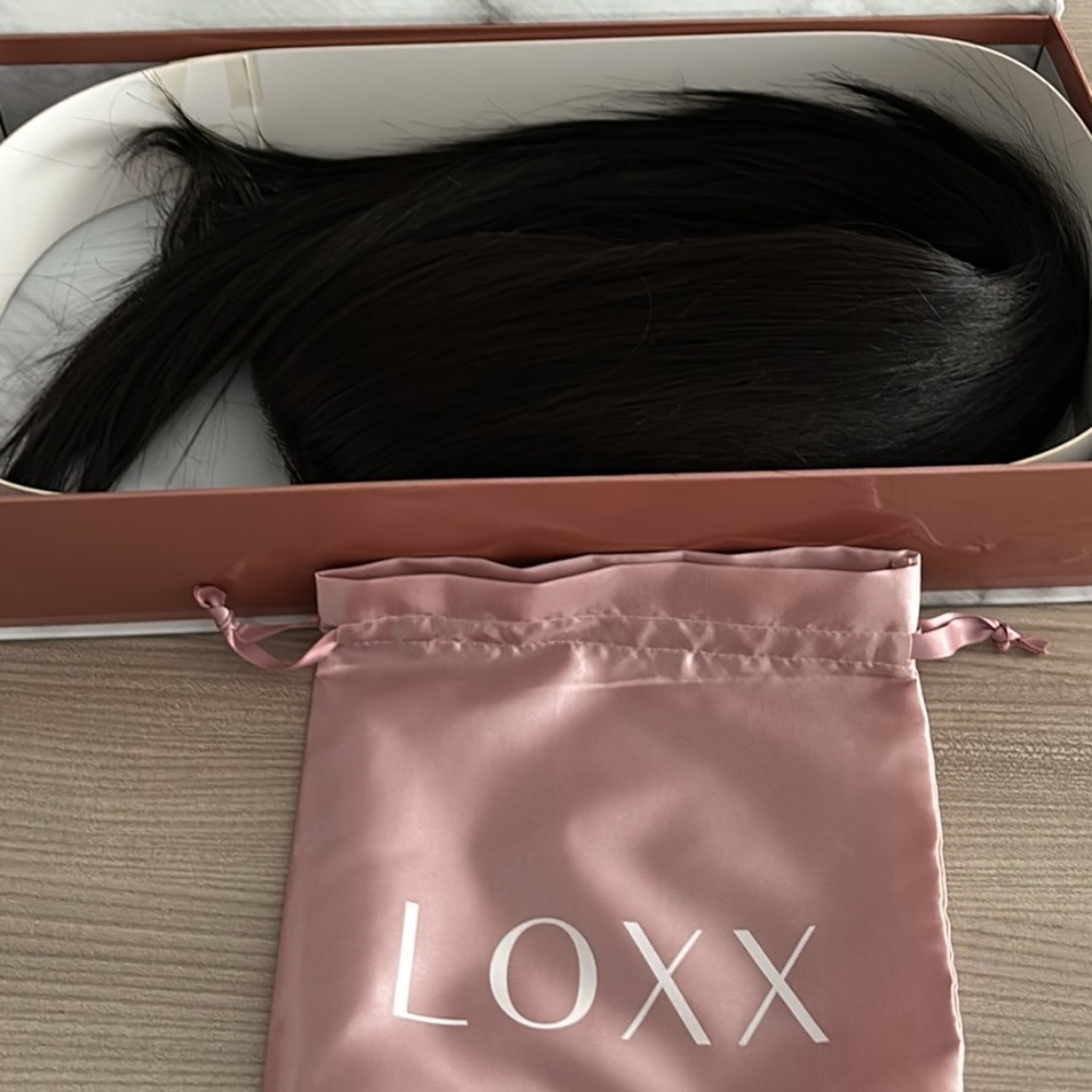 Long black synthetic hair wig (heat safe)
